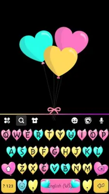 Love Balloons Keyboard Theme android App screenshot 0