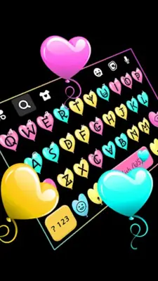 Love Balloons Keyboard Theme android App screenshot 3